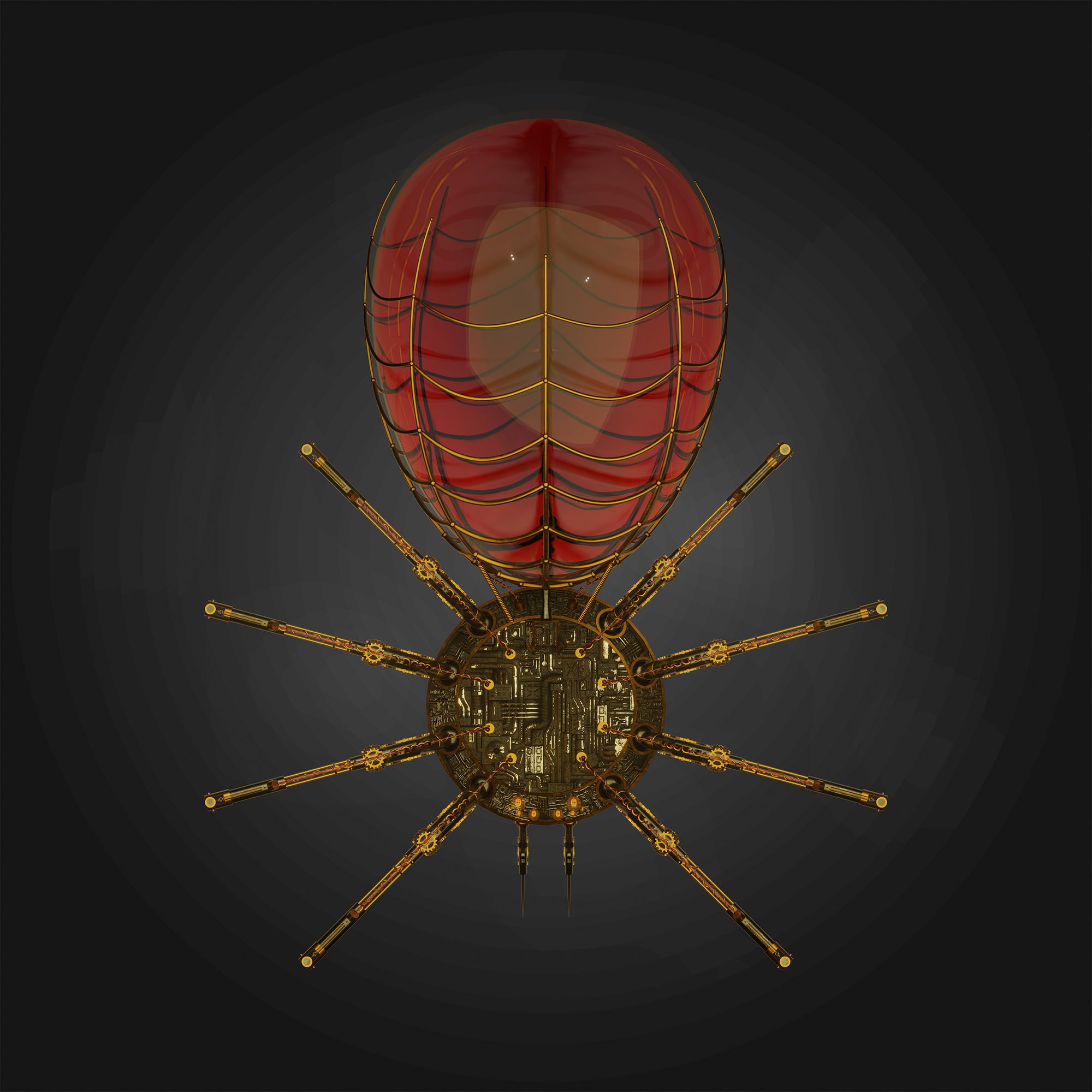 Steampunk Spider Top View